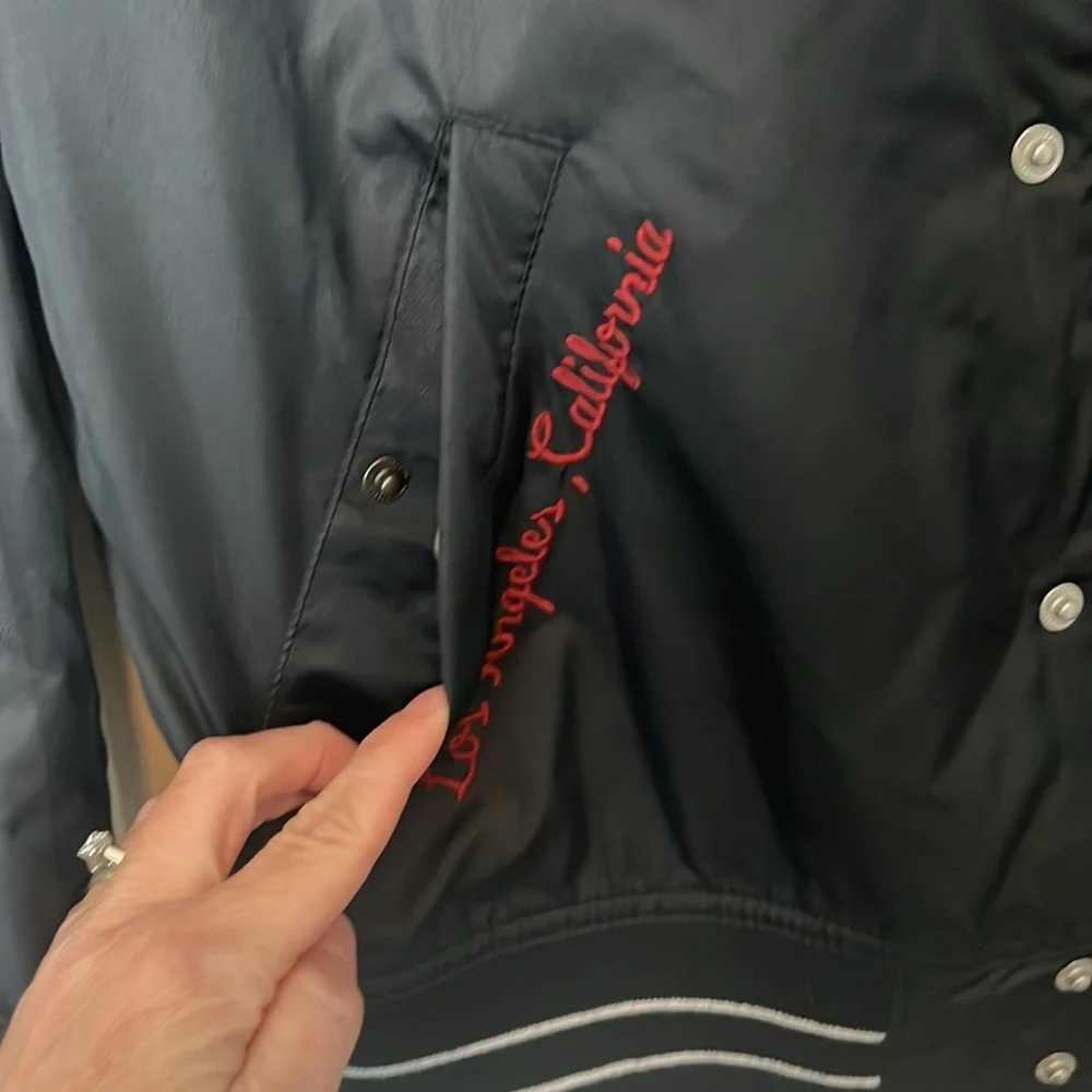 Hollister black and light grey varsity jacket. Size Small - Picture 6 of 7